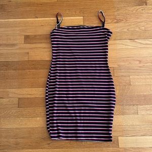 Red White and Navy blue fitted dress, Medium, WORN ONCE, SHEIN